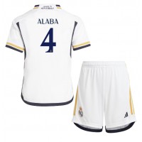 Dětský Fotbalový dres Real Madrid David Alaba #4 2023-24 Domácí Krátký Rukáv (+ trenýrky)